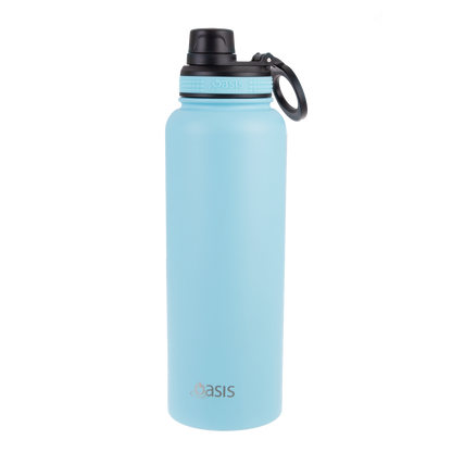 Oasis 1.1 Litre Stainless Steel Insulated Challenger Sports Bottle w/ Screw Cap - Assorted Colours