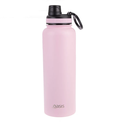 Oasis 1.1 Litre Stainless Steel Insulated Challenger Sports Bottle w/ Screw Cap - Assorted Colours