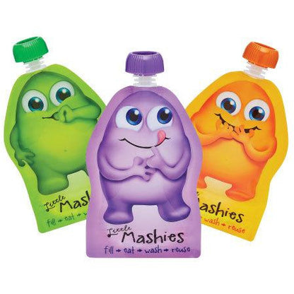 Little Mashies Reusable Food Pouches 10 Pack - Monsters